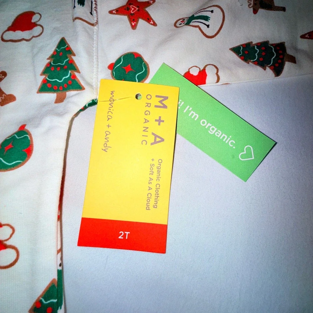 Monica + Andy Sweatsuit Kids 2T‎ White New Holiday Organic Cotton Sporty Set